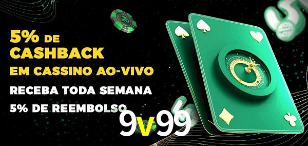 Promoções do cassino ao Vivo 9v99
